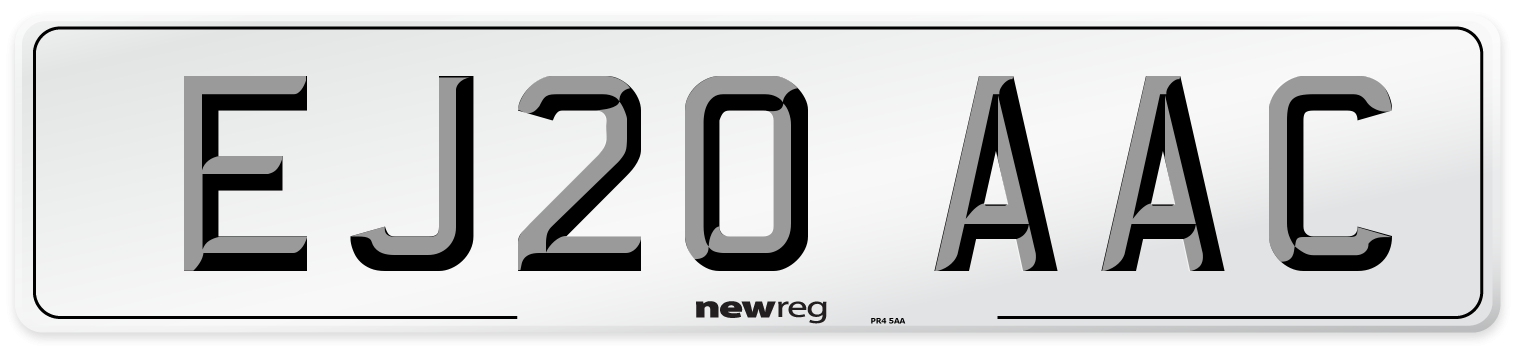 EJ20 AAC Number Plate from New Reg